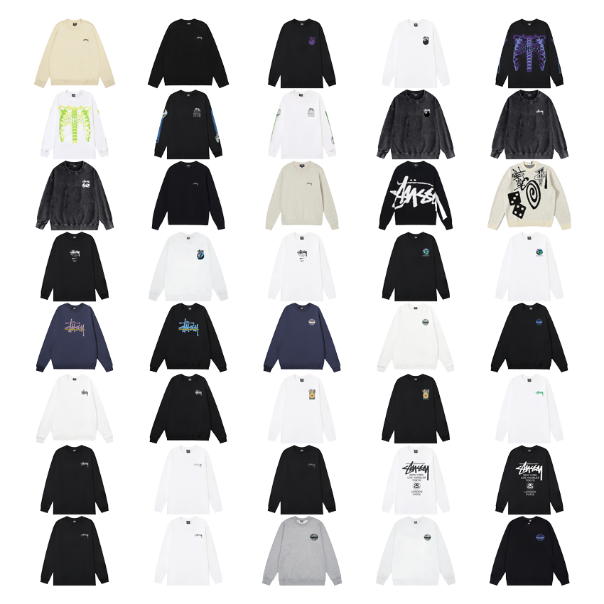 sweater STUSSY care label hooded sweatshirt